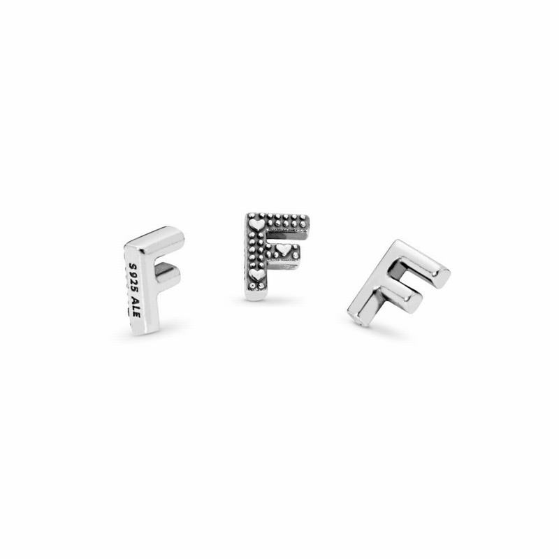 Pandora Letter F Petite Locket Charm Ireland - Sterling Silver - 068397PEZ